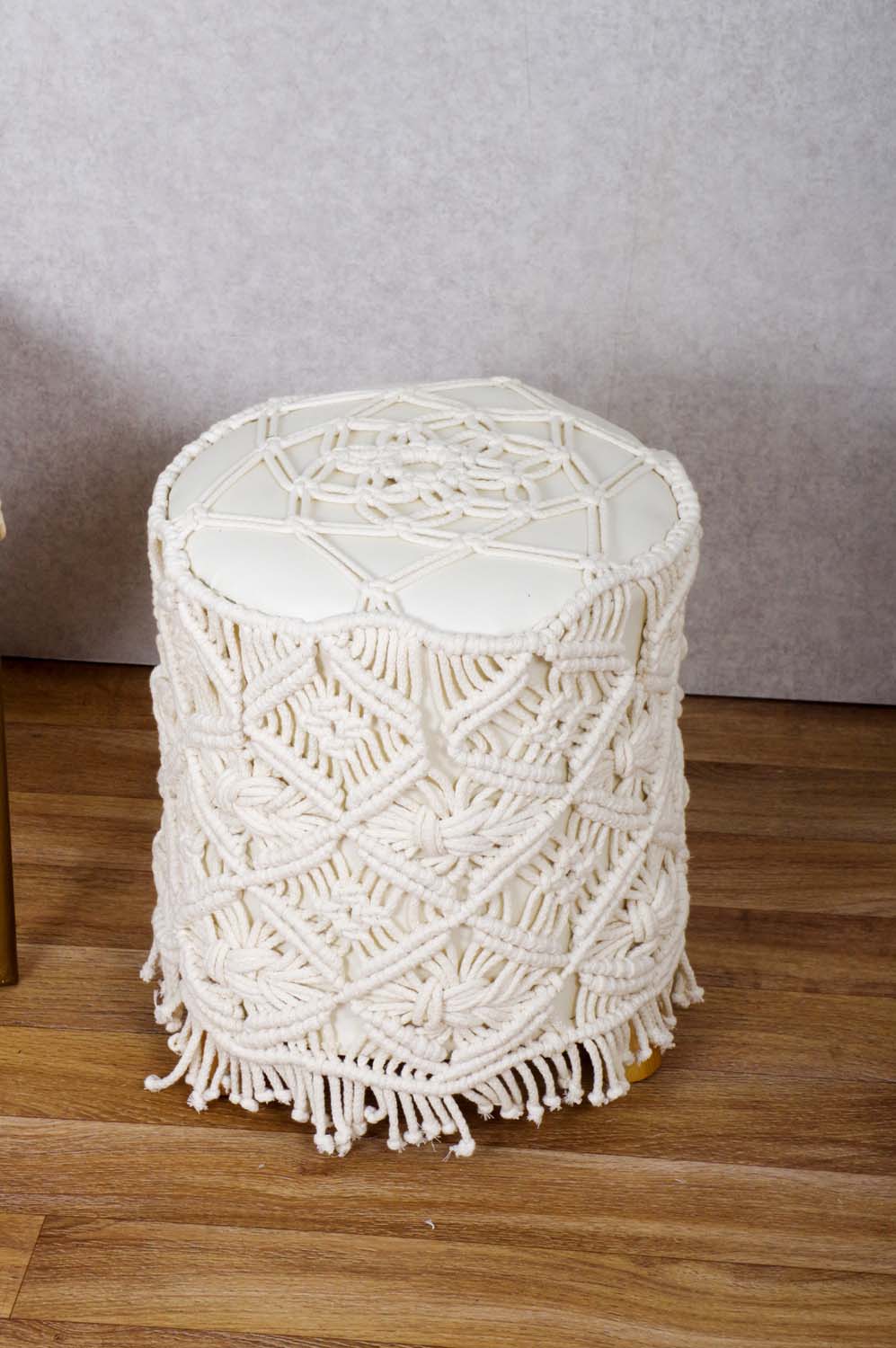 MACRAME TOP STOOL