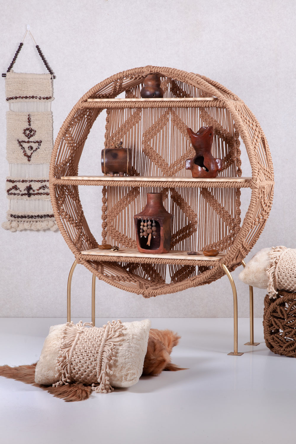 Decorative-Hanging-Macrame-Shelf