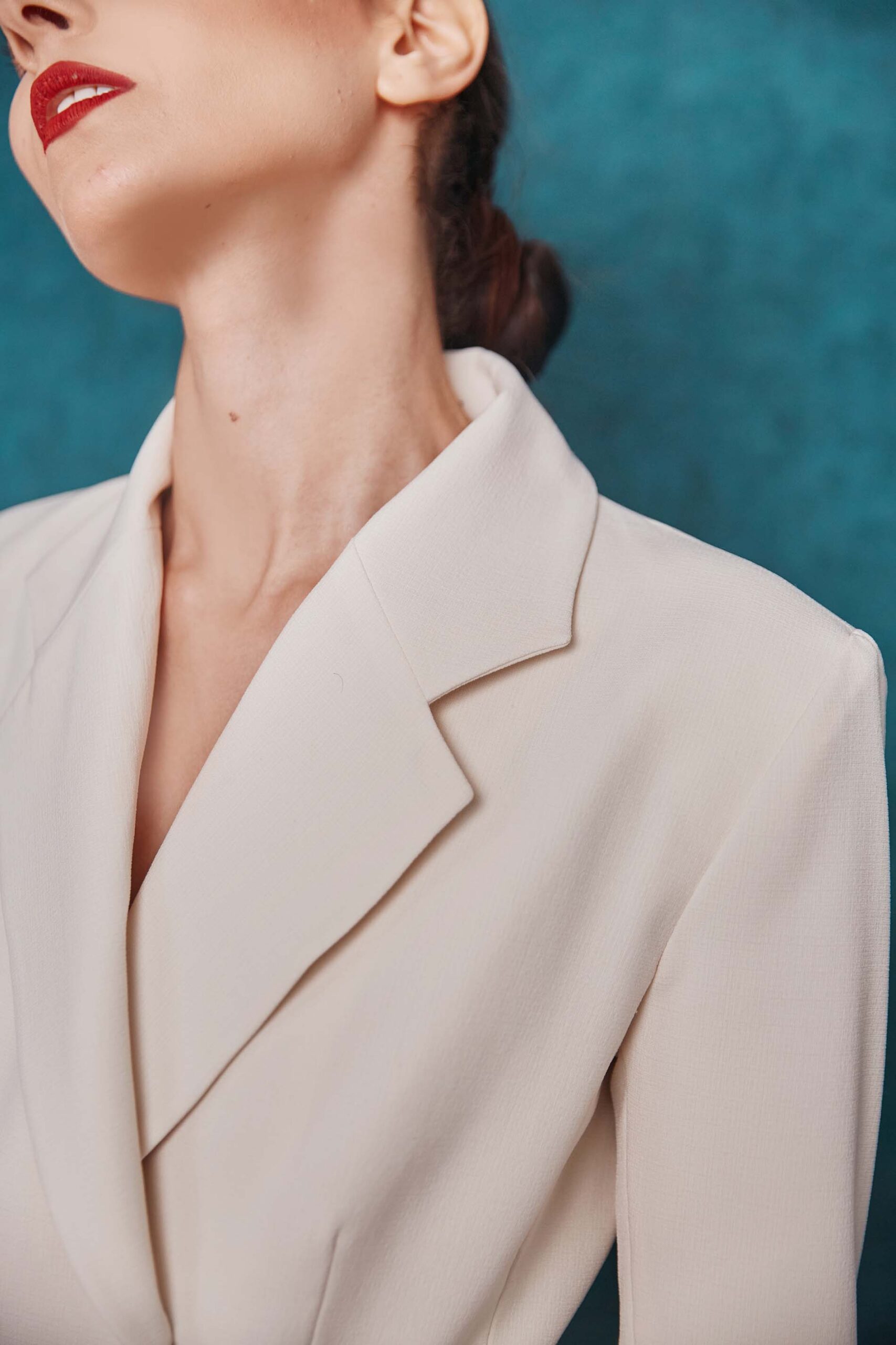 Light ivory suit blazer