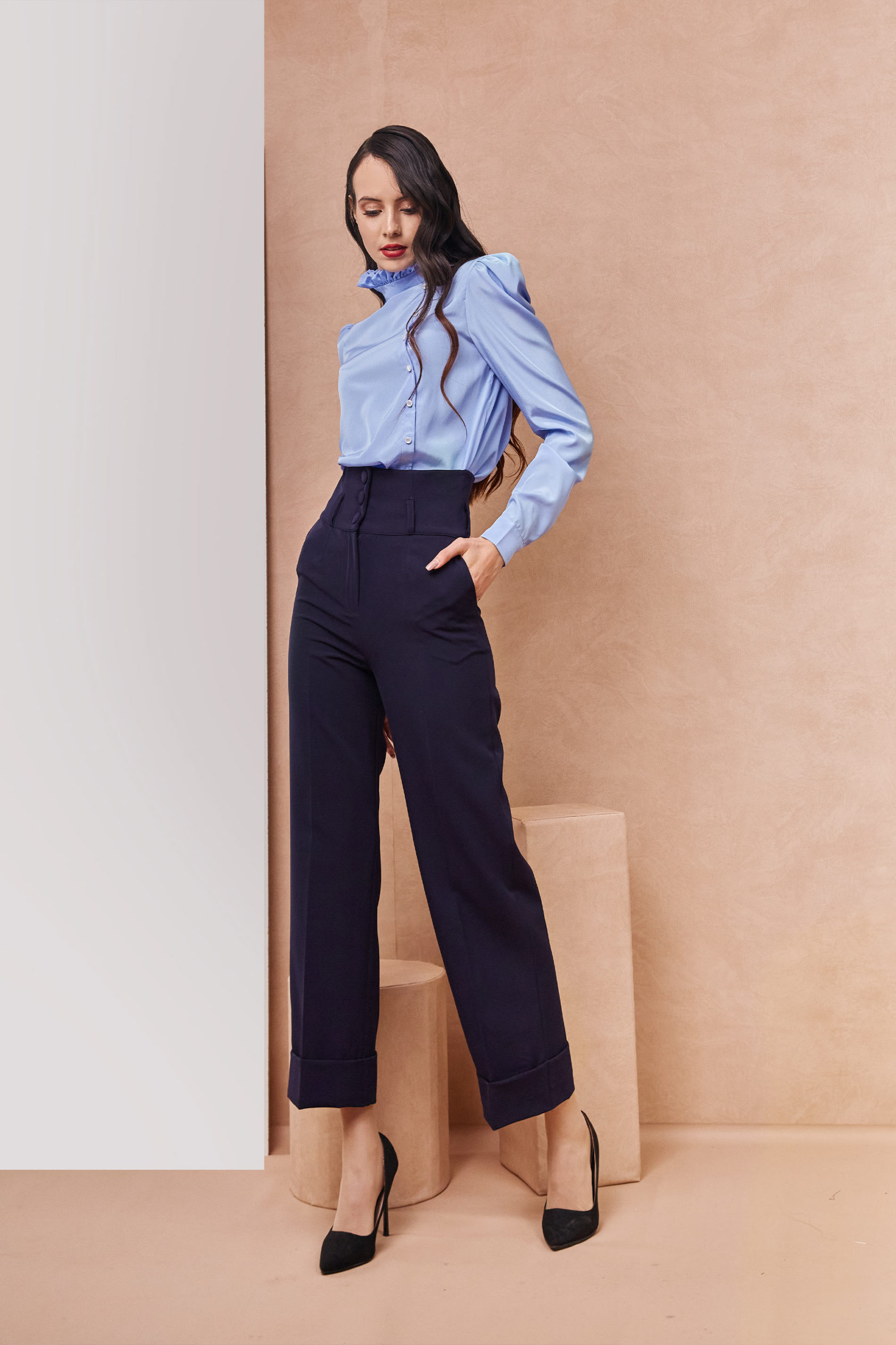 High Waisted Blue pants