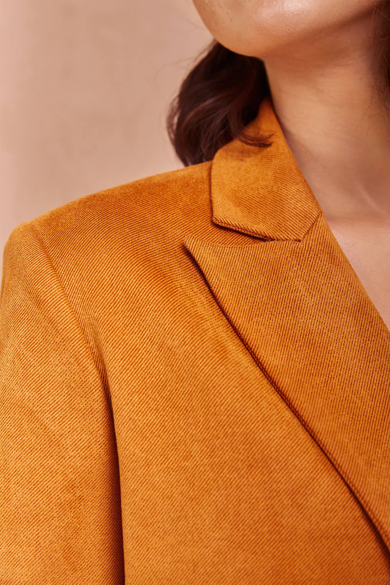 Luxury Scuba Suede Orange Blazer