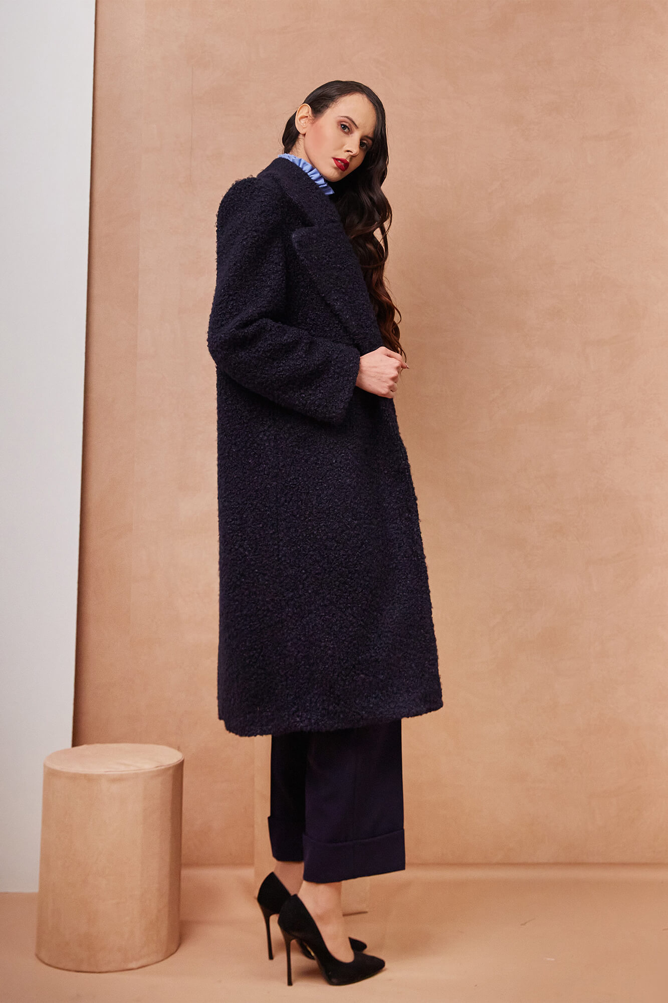 Luxury Thick Teddy Blue Coat