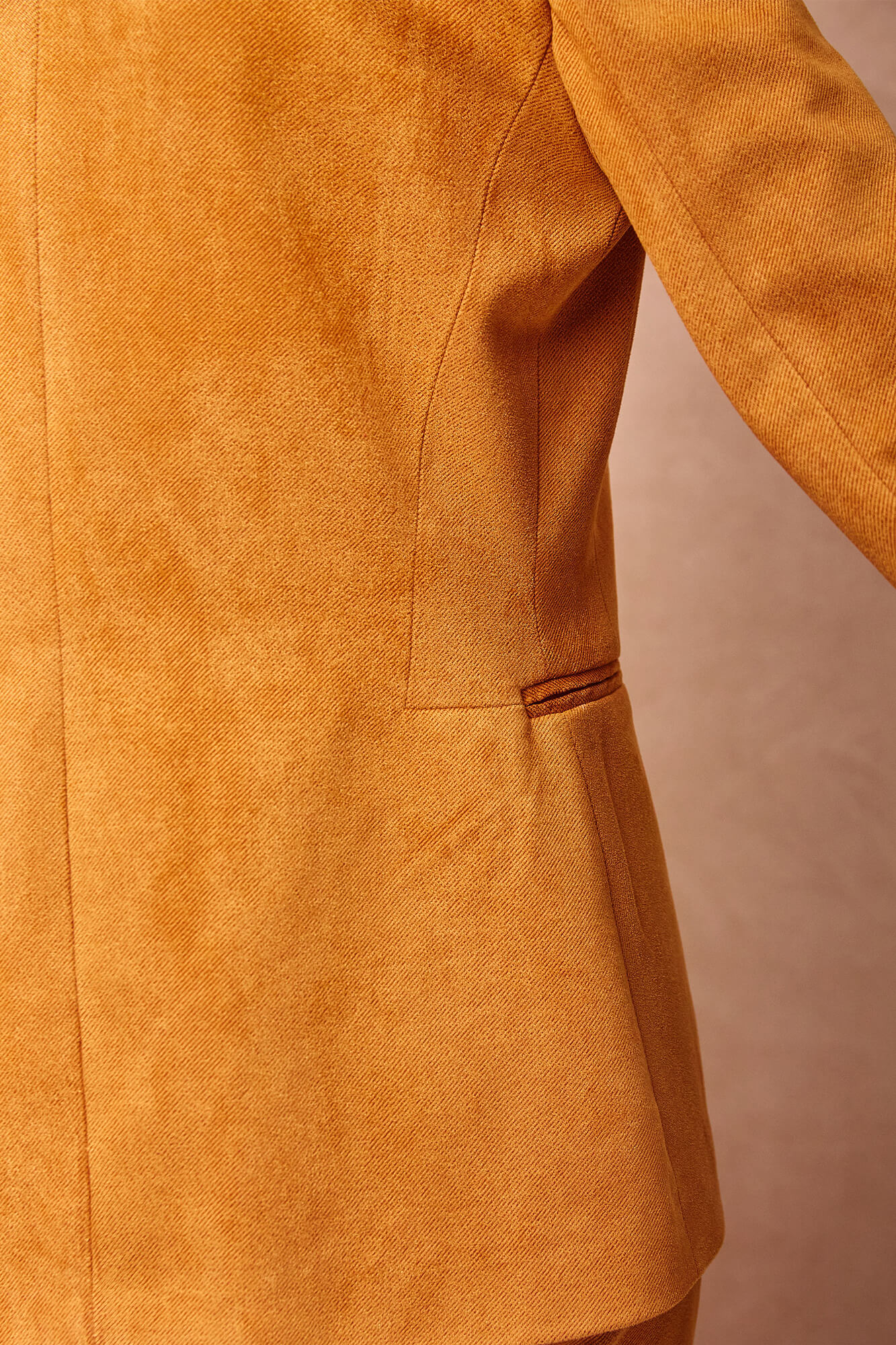 Luxury Scuba Suede Orange Blazer