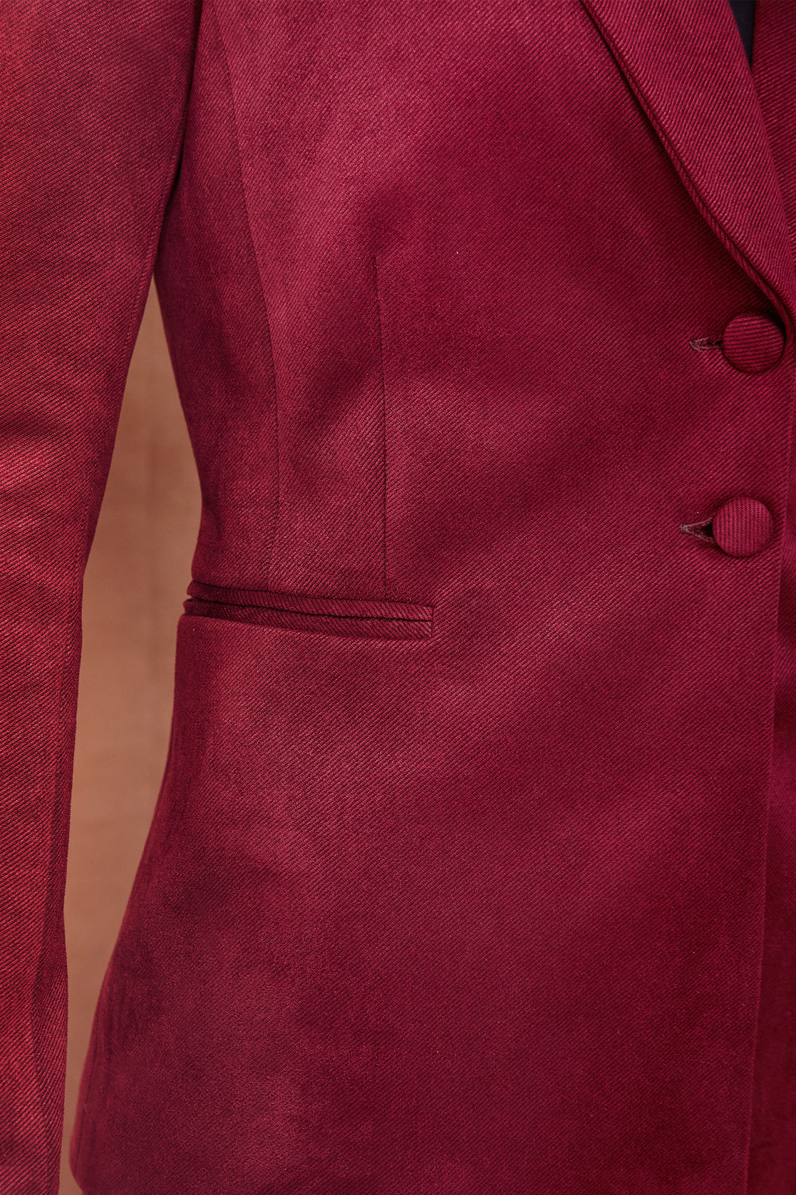 Luxury Scuba Suede Red Blazer