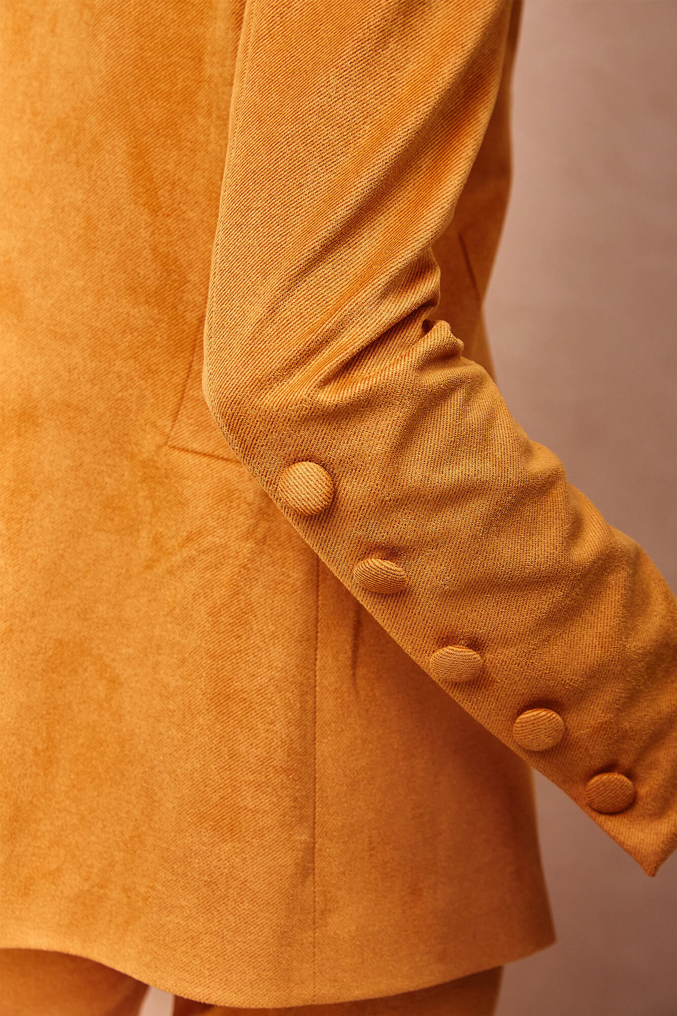 Luxury Scuba Suede Orange Blazer