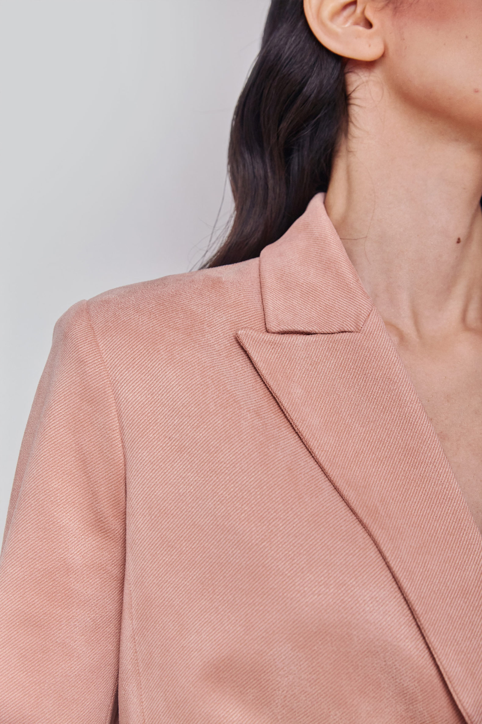 Luxury Scuba Suede Pink Blazer